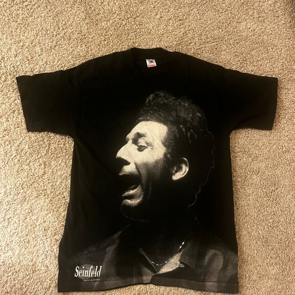 90’s Vintage Big Face Kramer Seinfield fruit of the loom t-shirt - Picture 1 of 3